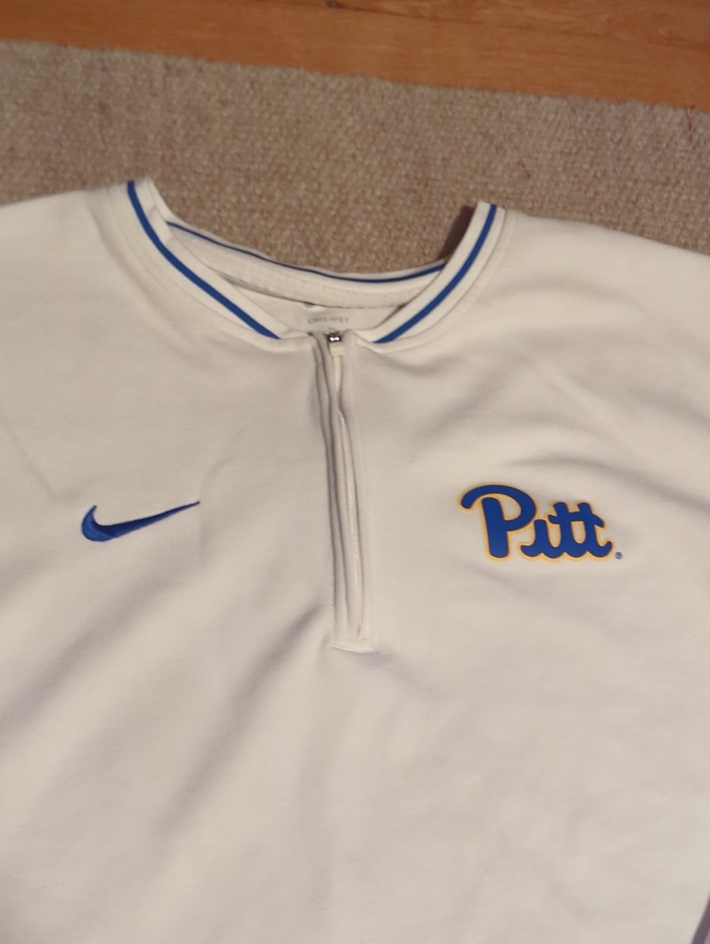 Mens Nike Pitt Panthers Coaches Sideline Pullover Size 3XL White/Blue